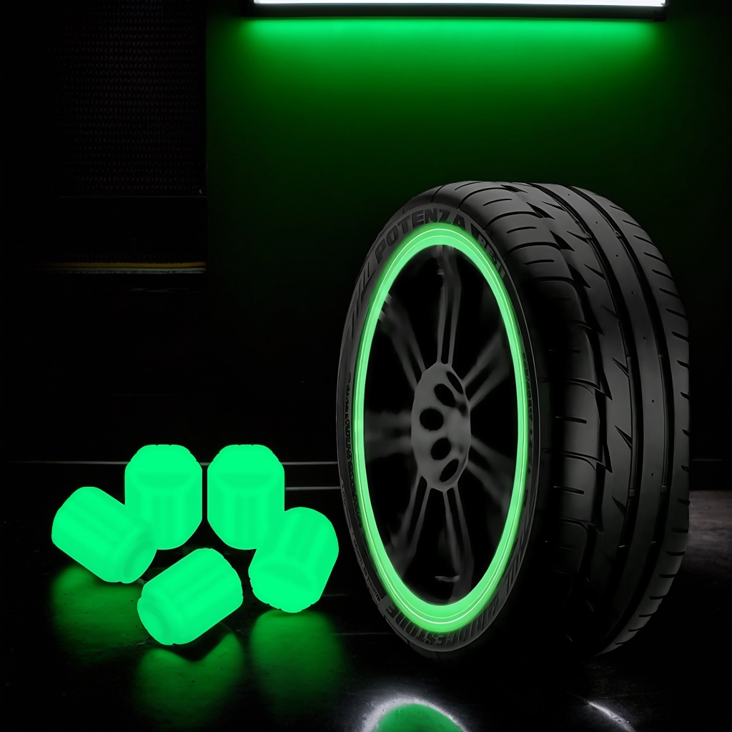 Scooter Tire - Tampas luminosas da válvula do pneu: