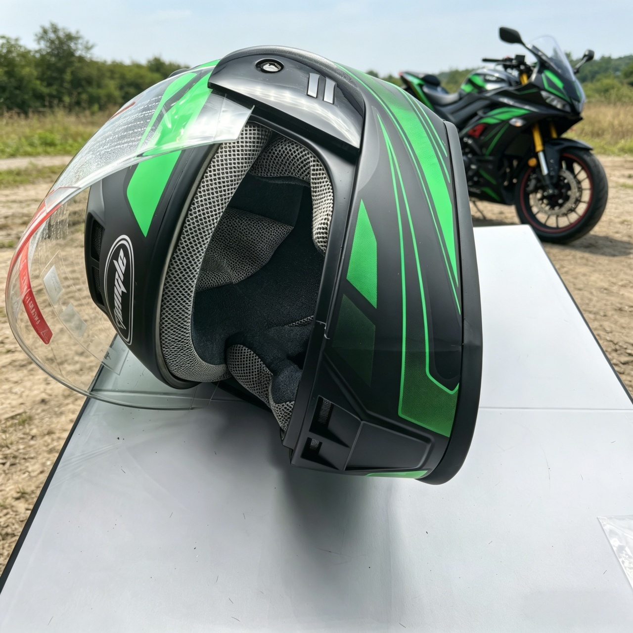 Scooter Helmet Set - Capacete de Motocicleta Masculino Integral com