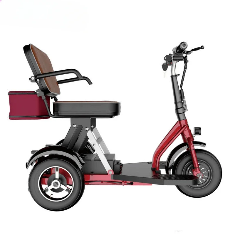 Folding Electric Scooter - Triciclo Elétrico de Lazer para Idosos,