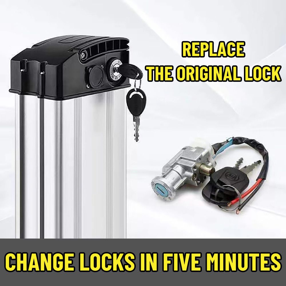 Electric Scooter Charger - E-bike battery lock com 2 chaves