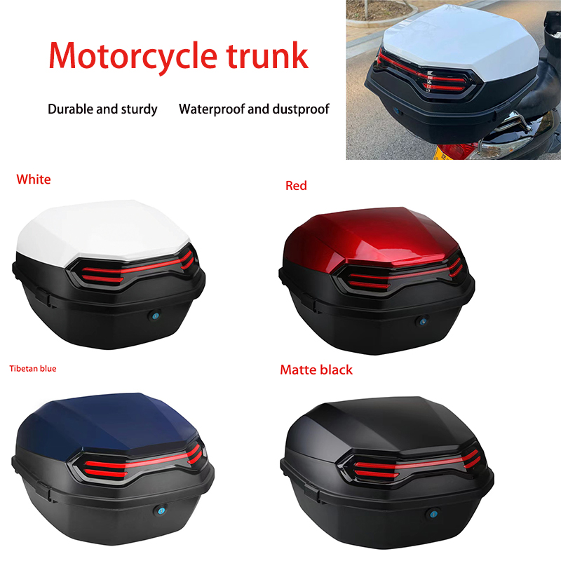 Scooter Helmet Set - Caixa traseira para motocicleta, scooter, botas,