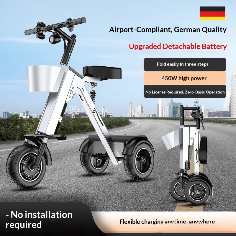 Scooter Dobrável de 3 Rodas, M - Folding Electric Scooter avaliação e preço