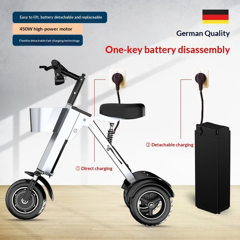 Scooter Dobrável de 3 Rodas, M - Folding Electric Scooter avaliação e preço