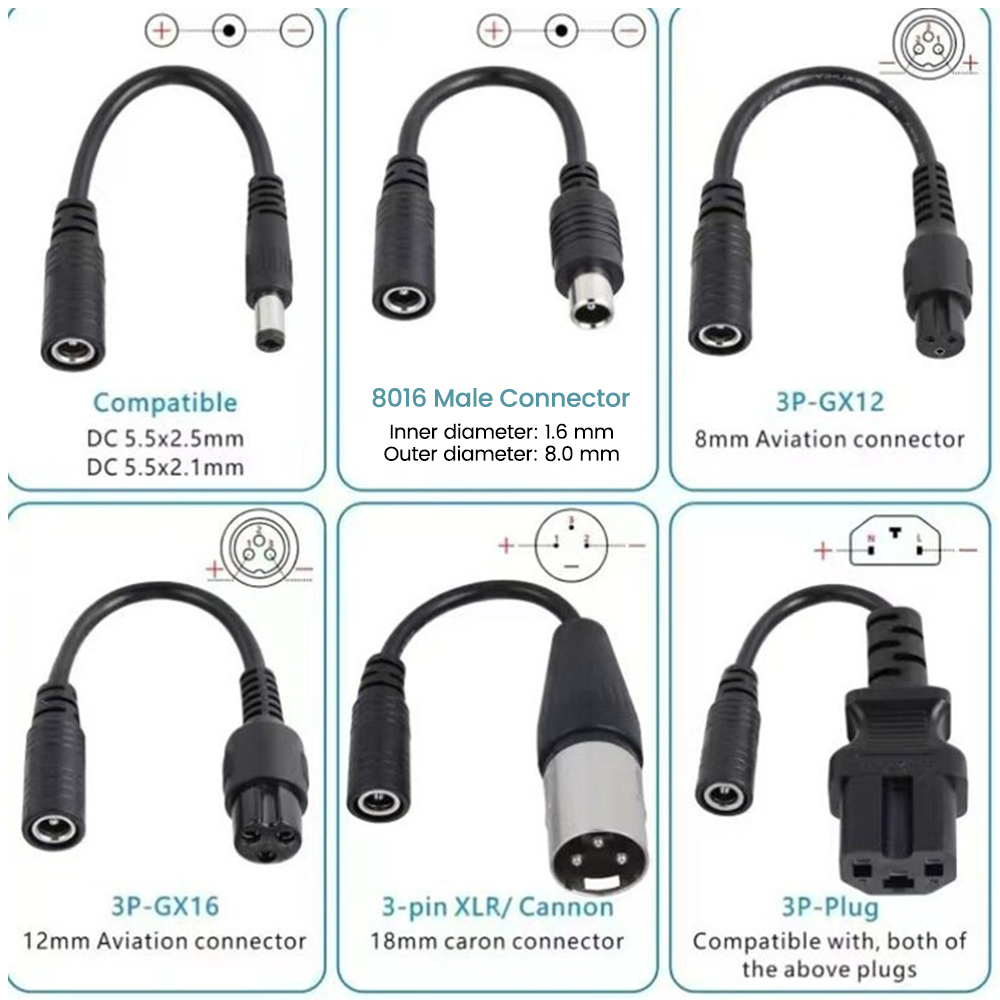 Cabo Adaptador Conector DC5.5M - Electric Scooter Charger avaliação e preço