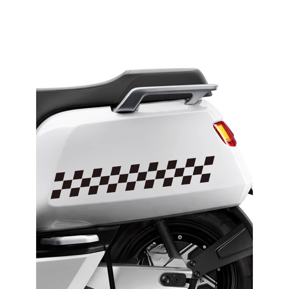 2 pçs bandeira xadrez decalque - Scooter Helmet Set avaliação e preço