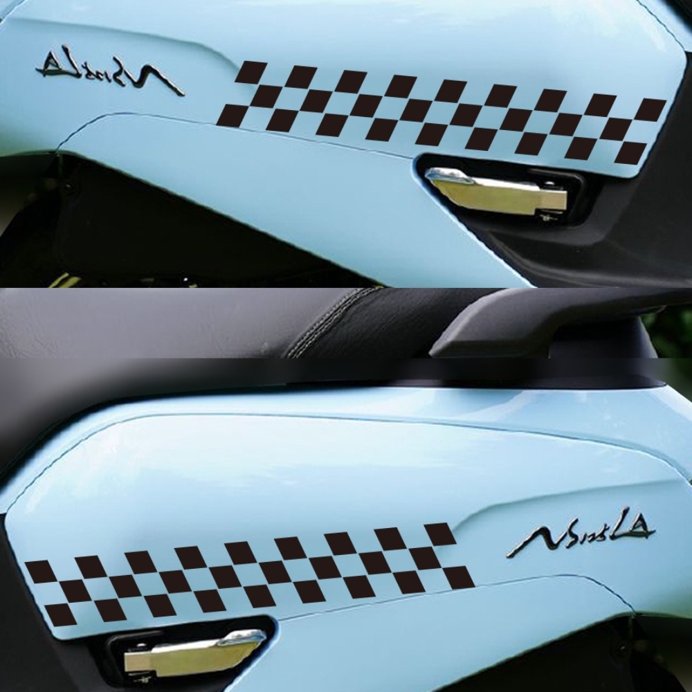 2 pçs bandeira xadrez decalque - Scooter Helmet Set avaliação e preço