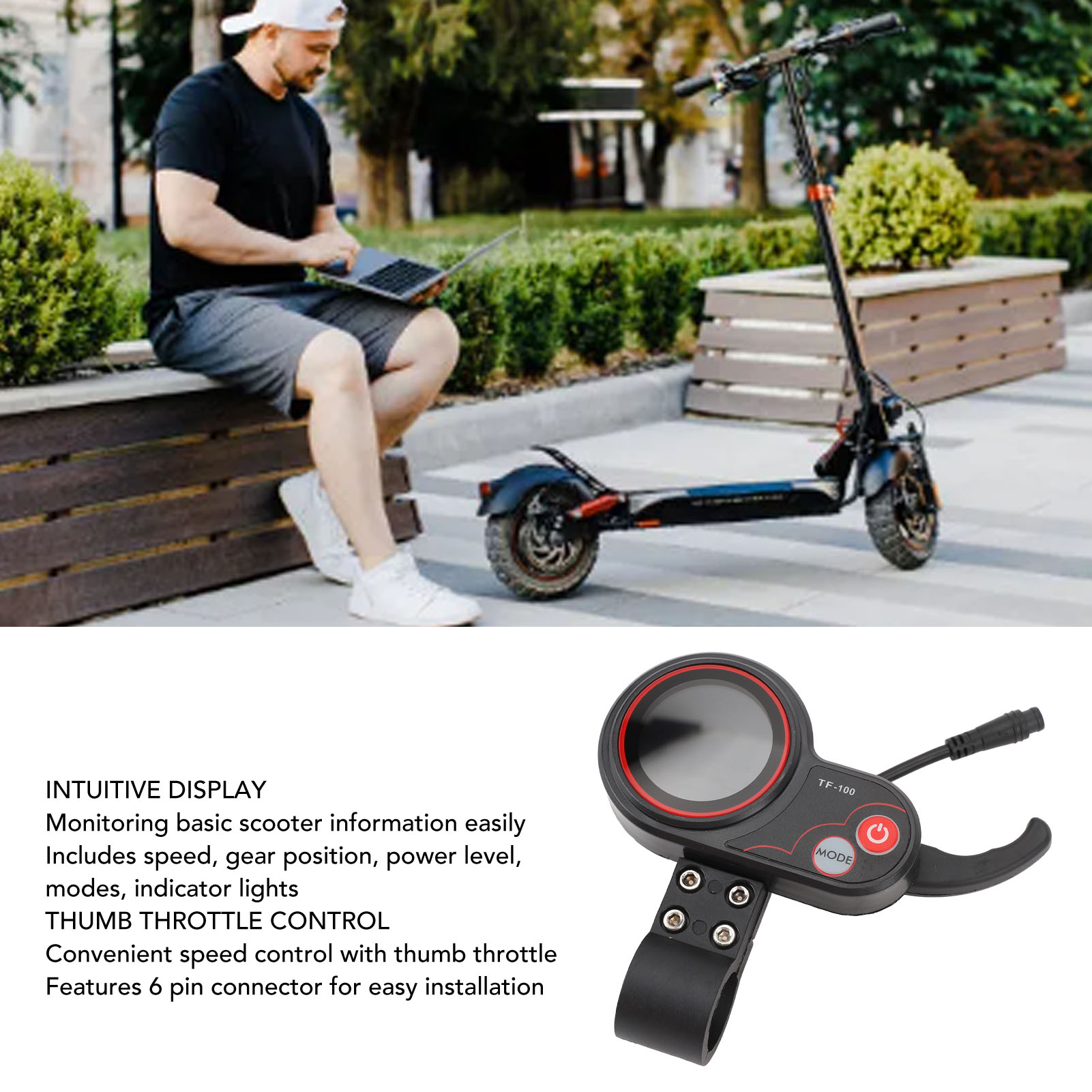 Painel de Exibição LCD 48V TF  - Electric Scooter avaliação e preço